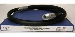 Royal Brass 1/2 inch x 60 inch Two Wire Hydraulic Hose Assembly Male Swivel Ends 1/2 x 60 - Couplings & Fittings
