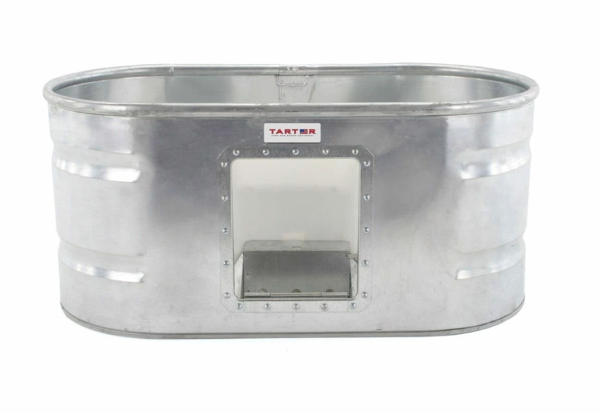 Tarter 2' x 2' Oval Stock Tank with Drinker - WTD224 - Waterers 2 Tarter 2' x 2' Oval Stock Tank with Drinker - WTD224 - Waterers